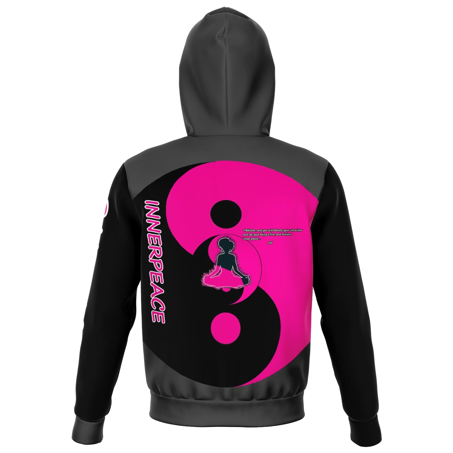 SIS ON FIRE HOODIE PINK BLACK