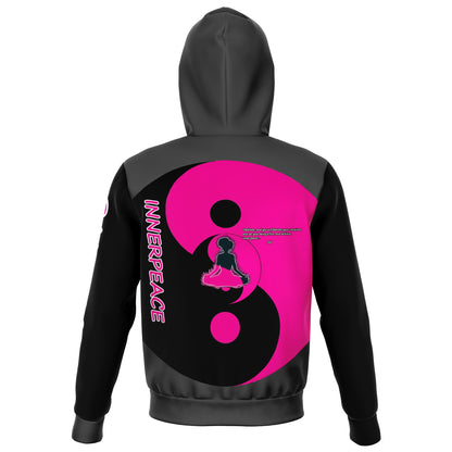 SIS ON FIRE HOODIE PINK BLACK