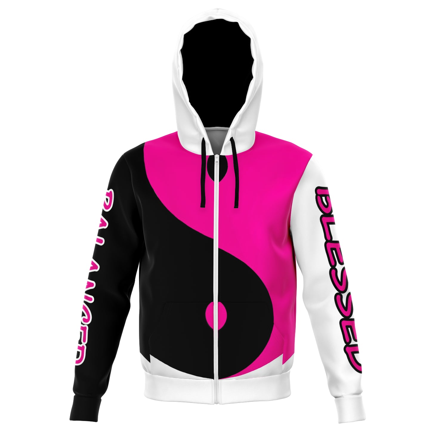 SIS ON FIRE HOODIE PINK WHITE BLACK