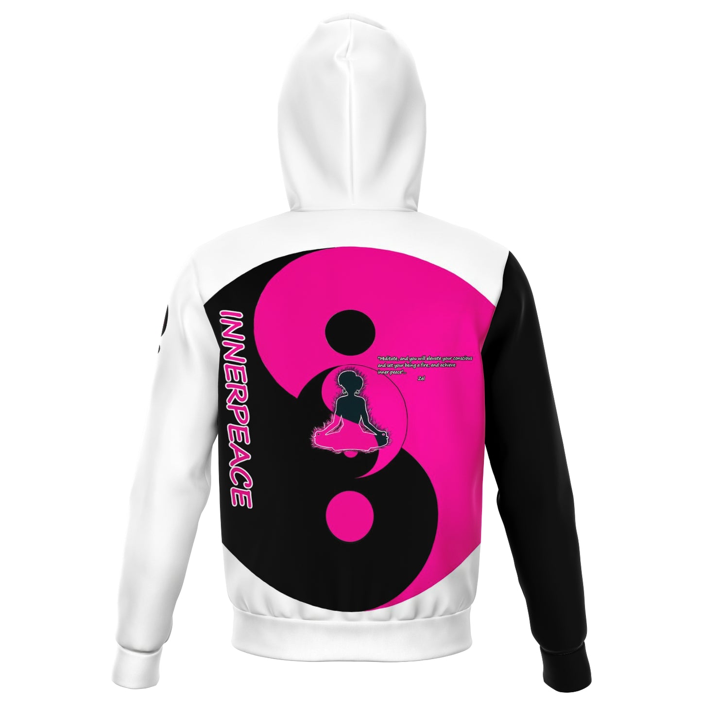 SIS ON FIRE HOODIE PINK WHITE BLACK